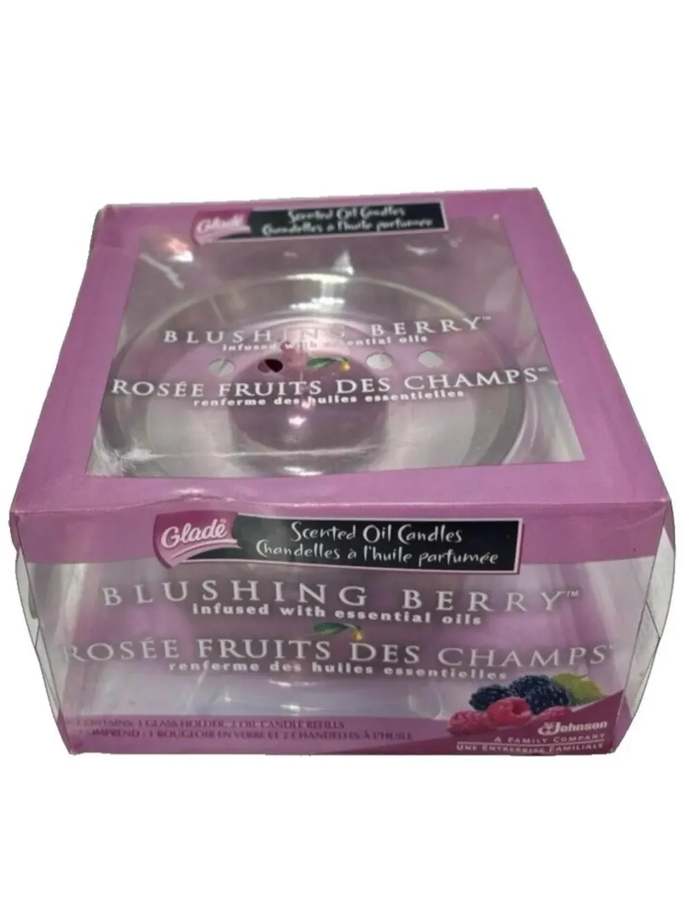 Glade Scented Oil Candle Blushing Berry Including 2 Refills -Discontinued!